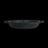 Casserole oval mit Griffen BLACK GRANIT, 26,7x18,7x4,5 cm 85,8 cl