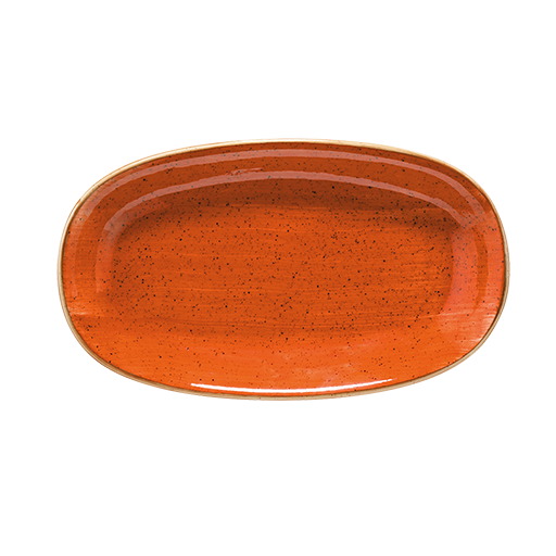 Aura Terracotta Gourmet Platte oval 19x11cm