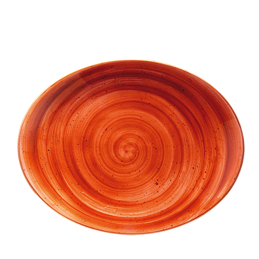 Aura Terracotta Moove Oval plate 31x24cm
