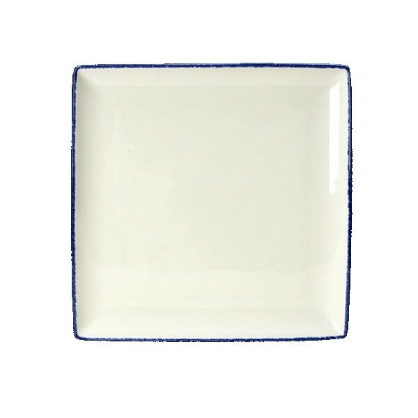 Steelite Platte Quadratisch 27 x 27 cm Blue Dapple Weiß