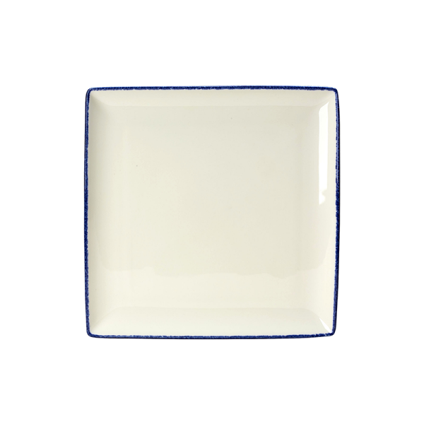 Steelite Platte Quadratisch 27 x 27 cm Blue Dapple Weiß