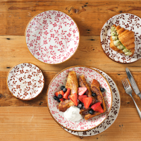 Flora Brown Coupe Plate 25.25cm (10")