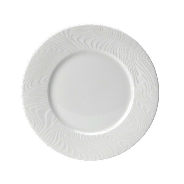 Steelite Teller 25,5 cm, breite Fahne Optik Weiß